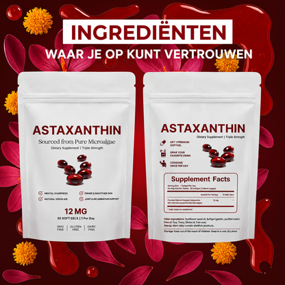Astaxanthin 12mg Softgels + kokosolie