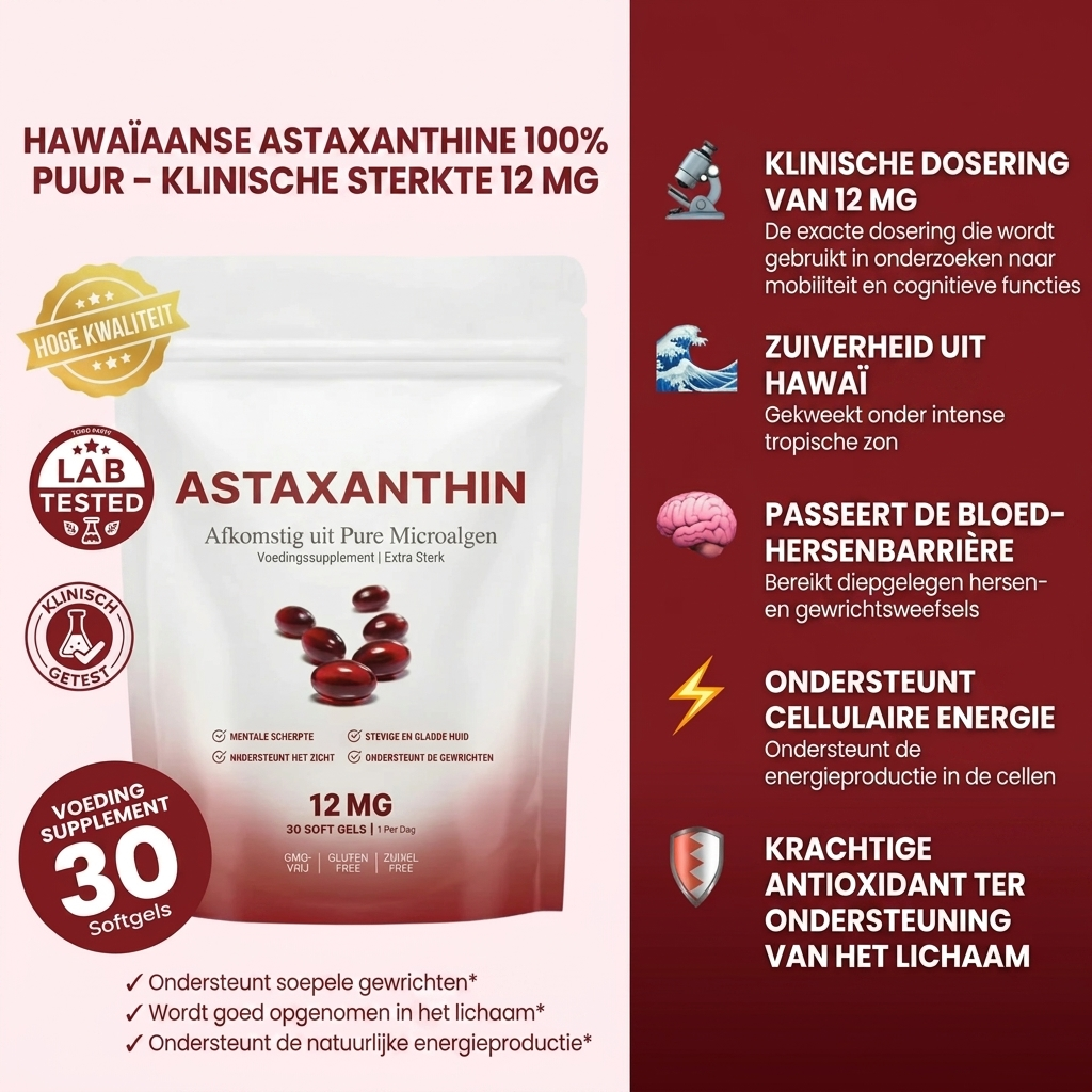 Astaxanthin 12mg Softgels + kokosolie