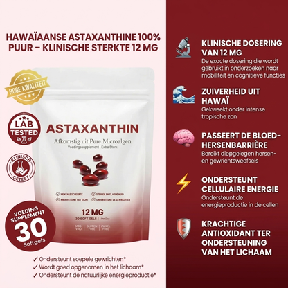 Astaxanthin 12mg Softgels + kokosolie